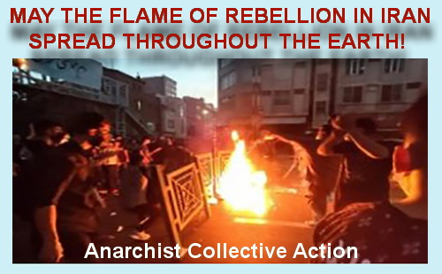 MAY THE FLAME OF REBELLION IN IRAN SPREAD THROUGHOUT THE EARTH + Greek text