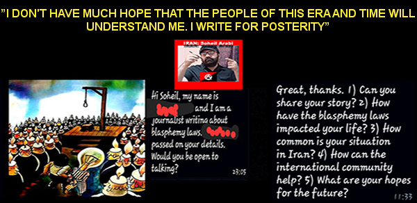 SOHEIL ARABI, THE ANARCHIST POLITICAL PRISONER: ”I DON’T HAVE MUCH HOPE THAT THE PEOPLE OF THIS ERA AND TIME WILL UNDERSTAND ME. I WRITE FOR POSTERITY”
