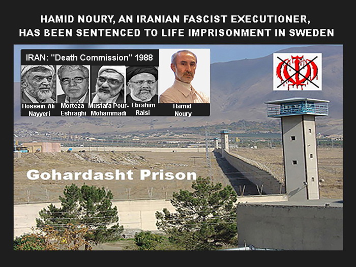 حمید نوری، یک جَلاّد فاشیستِ ایرانی در سوئد به حبس اَبد محکوم شده است!