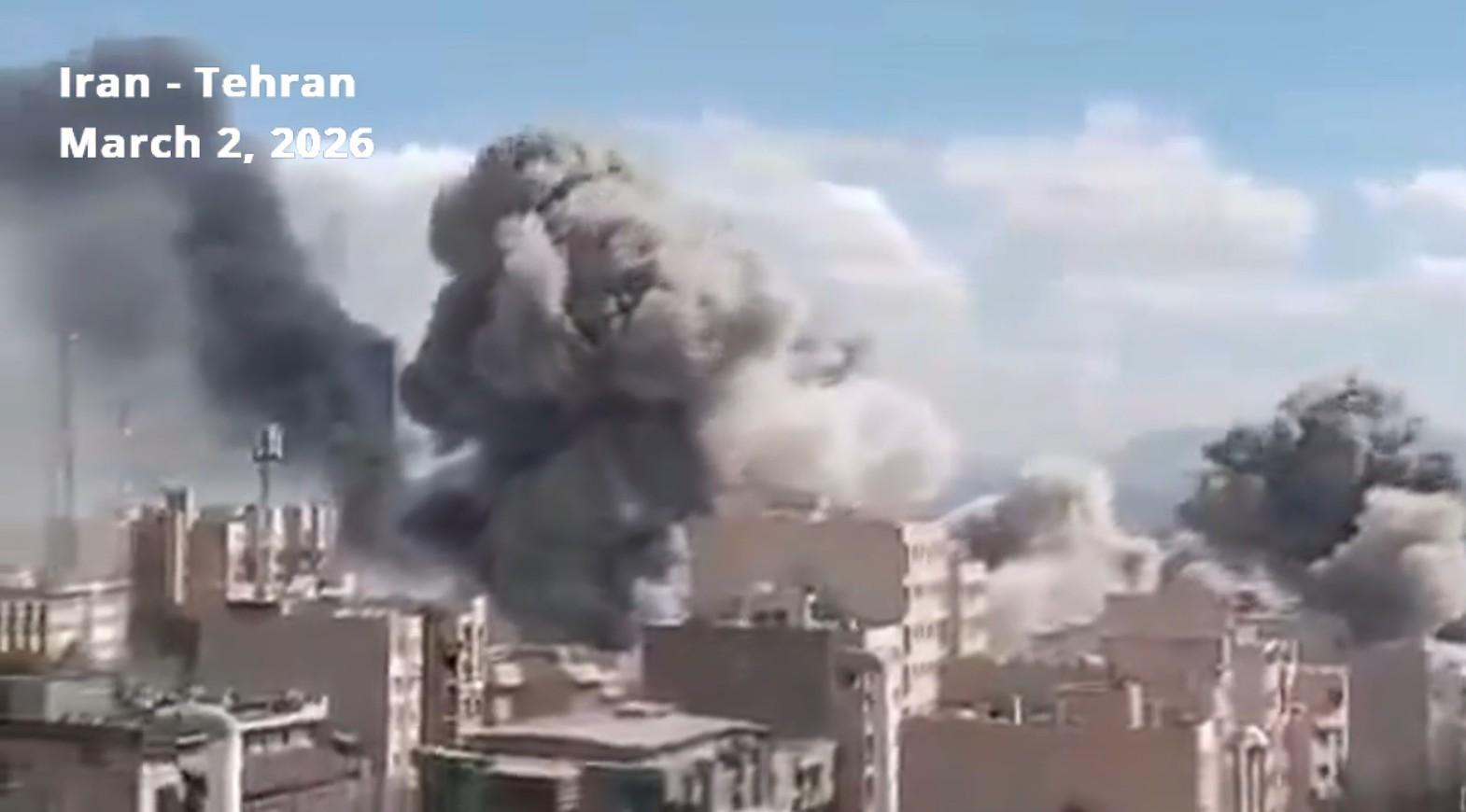 بُمباران های شدید در شهر تهران